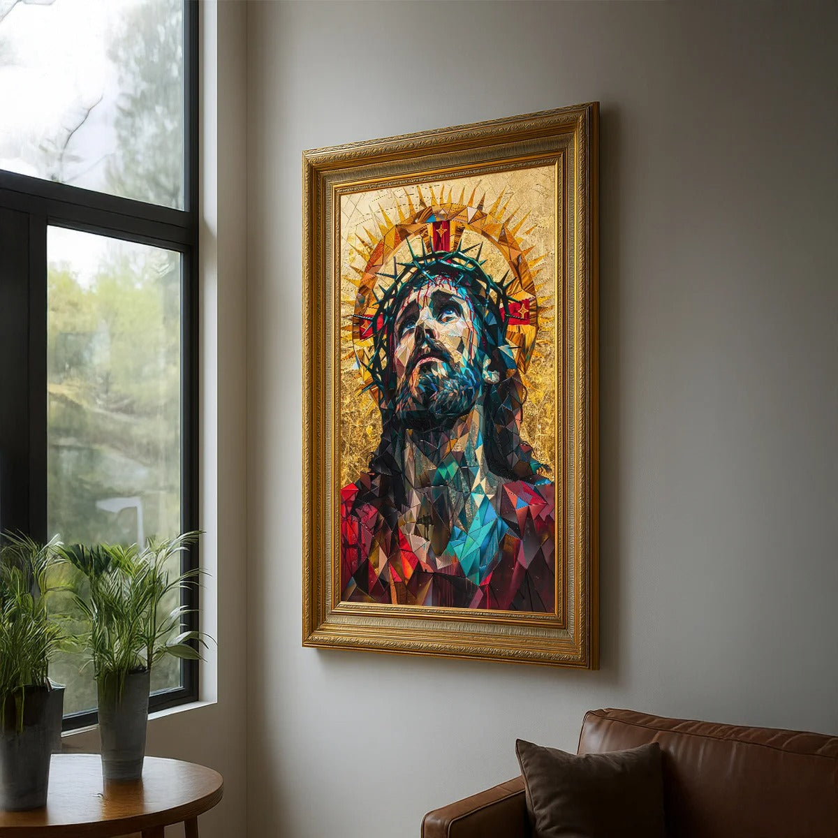 Mosaic Portrait of Jesus Christ Canvas