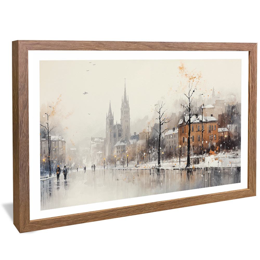 Snow City Landscape V2504 Canvas