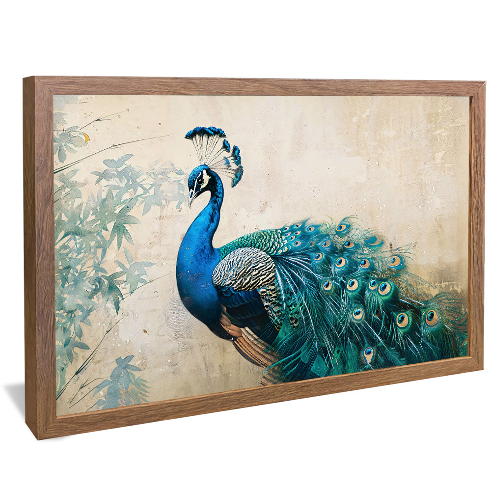 Vintage Peacock V2506 Canvas