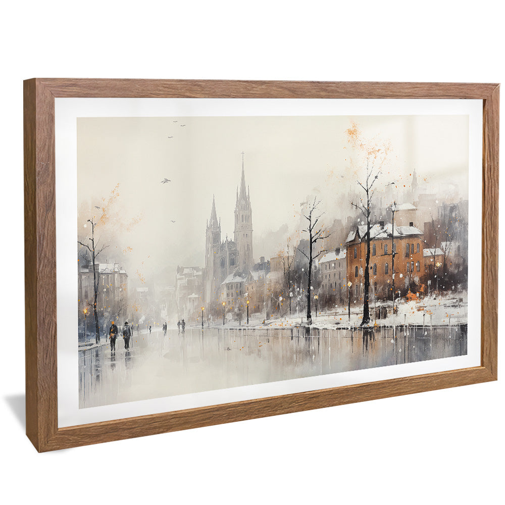 Snow City Landscape V2504 Canvas