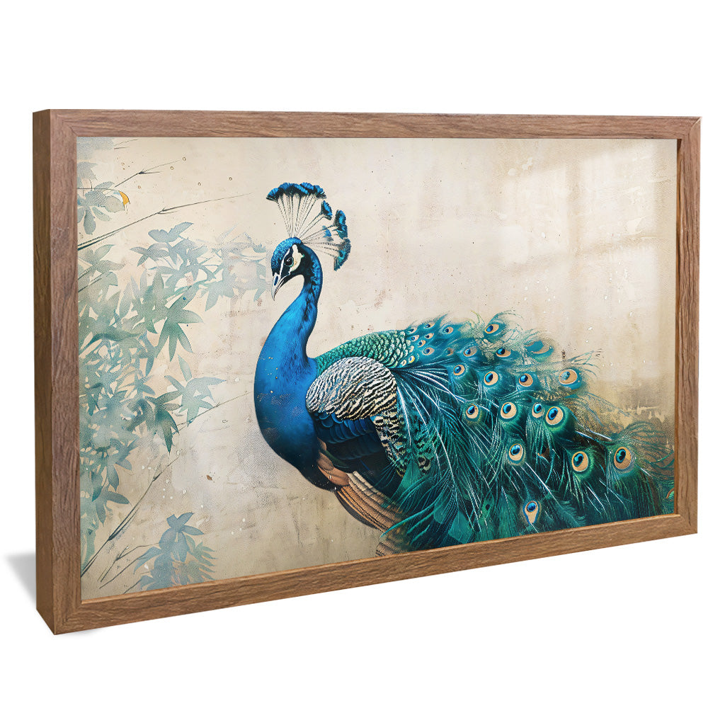 Vintage Peacock V2506 Canvas