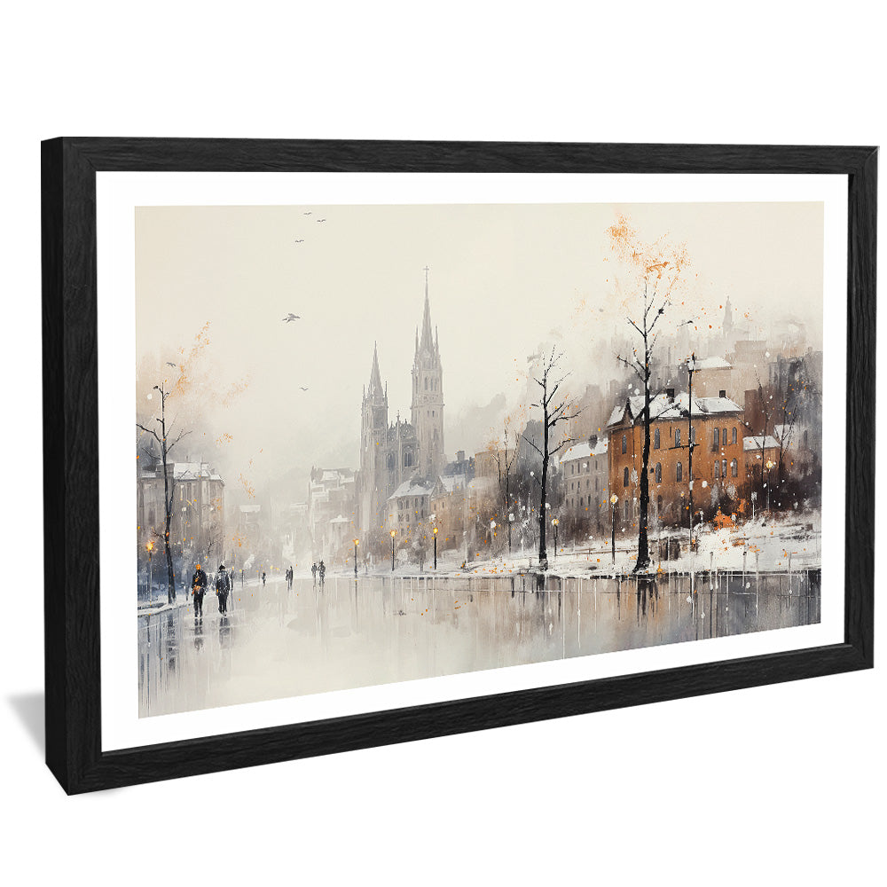 Snow City Landscape V2504 Canvas