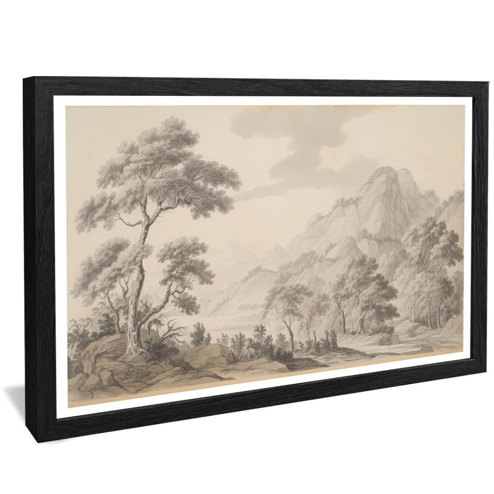 Forest and Mountain Painting V2500 Canvas