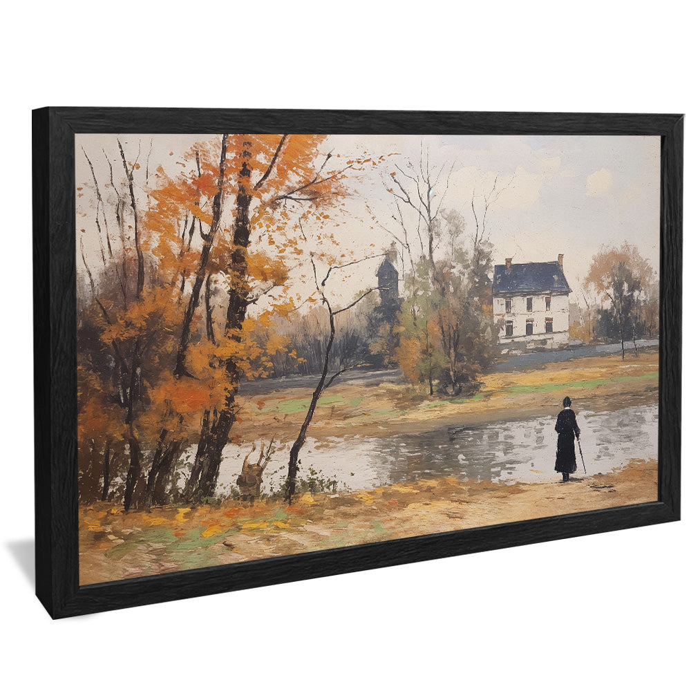 Painting of Woman in the Lake V2485 Canvas