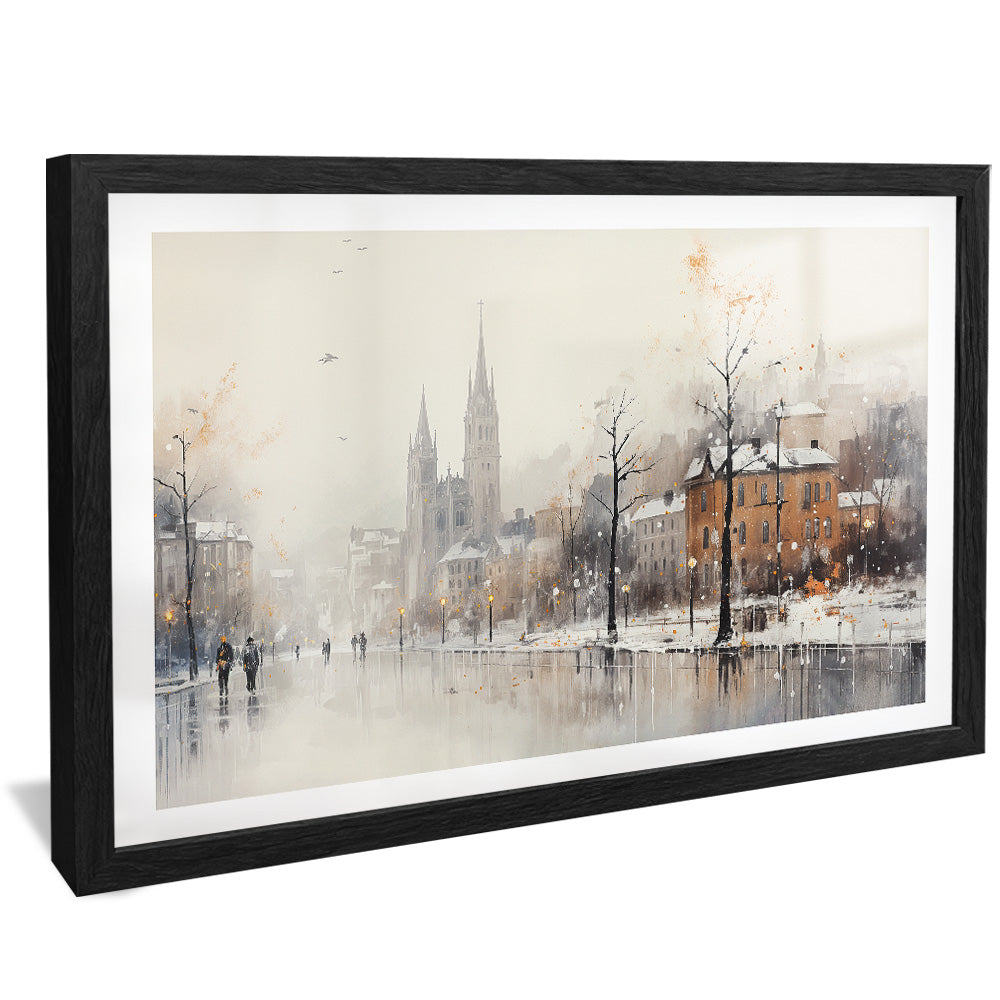 Snow City Landscape V2504 Canvas