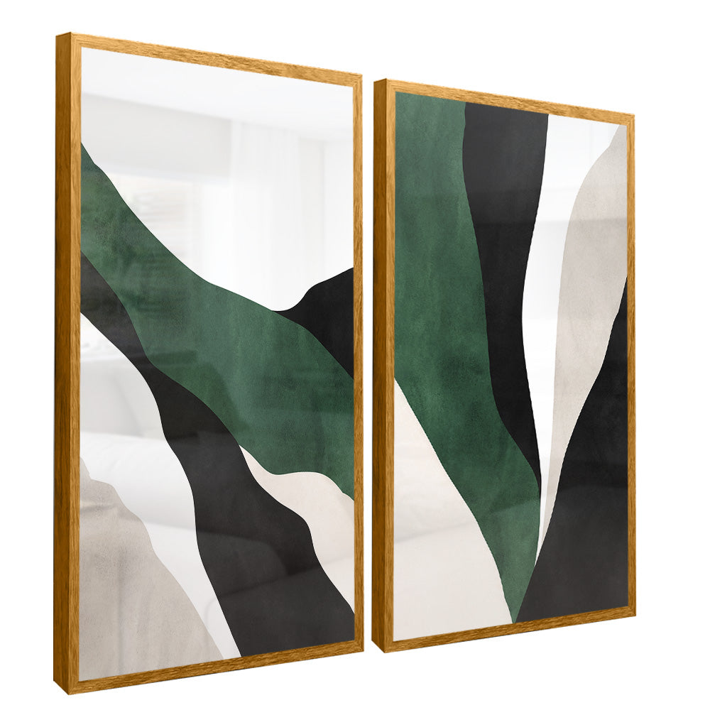 Abstract Stripes Panel Duo V2344 Canvas