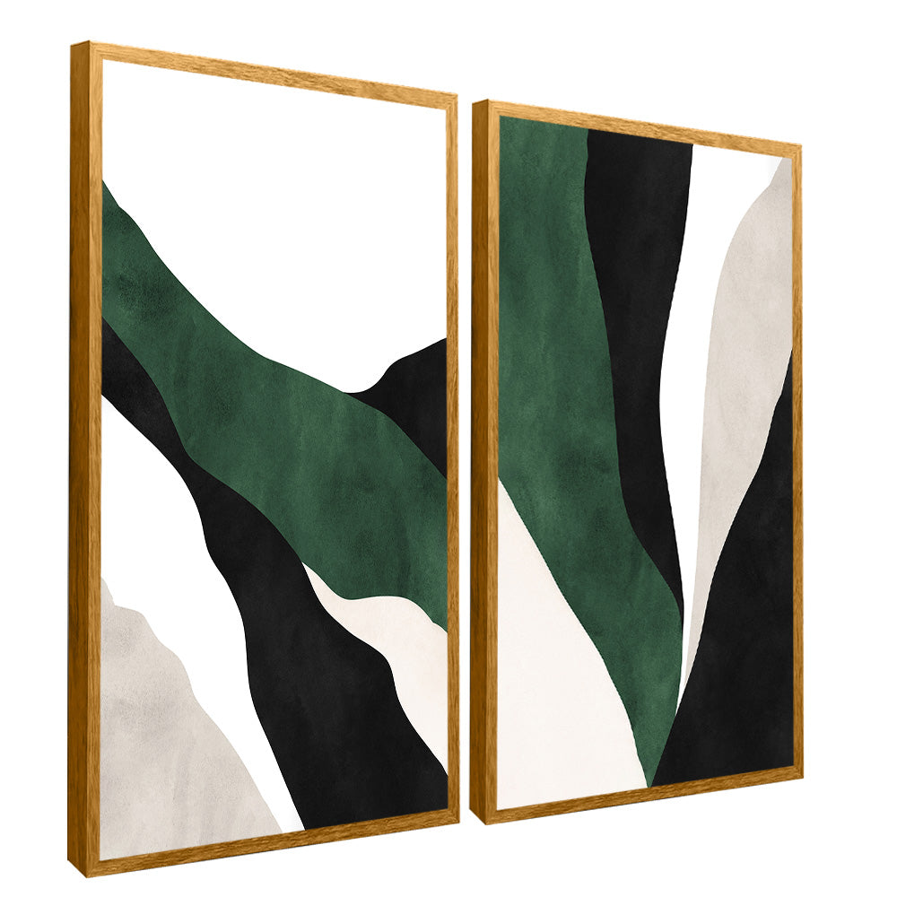 Abstract Stripes Panel Duo V2344 Canvas