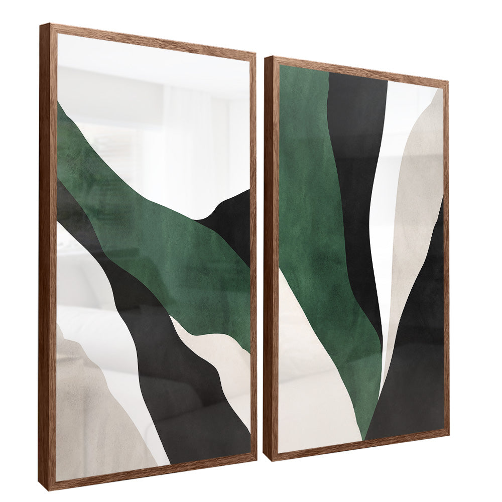 Abstract Stripes Panel Duo V2344 Canvas