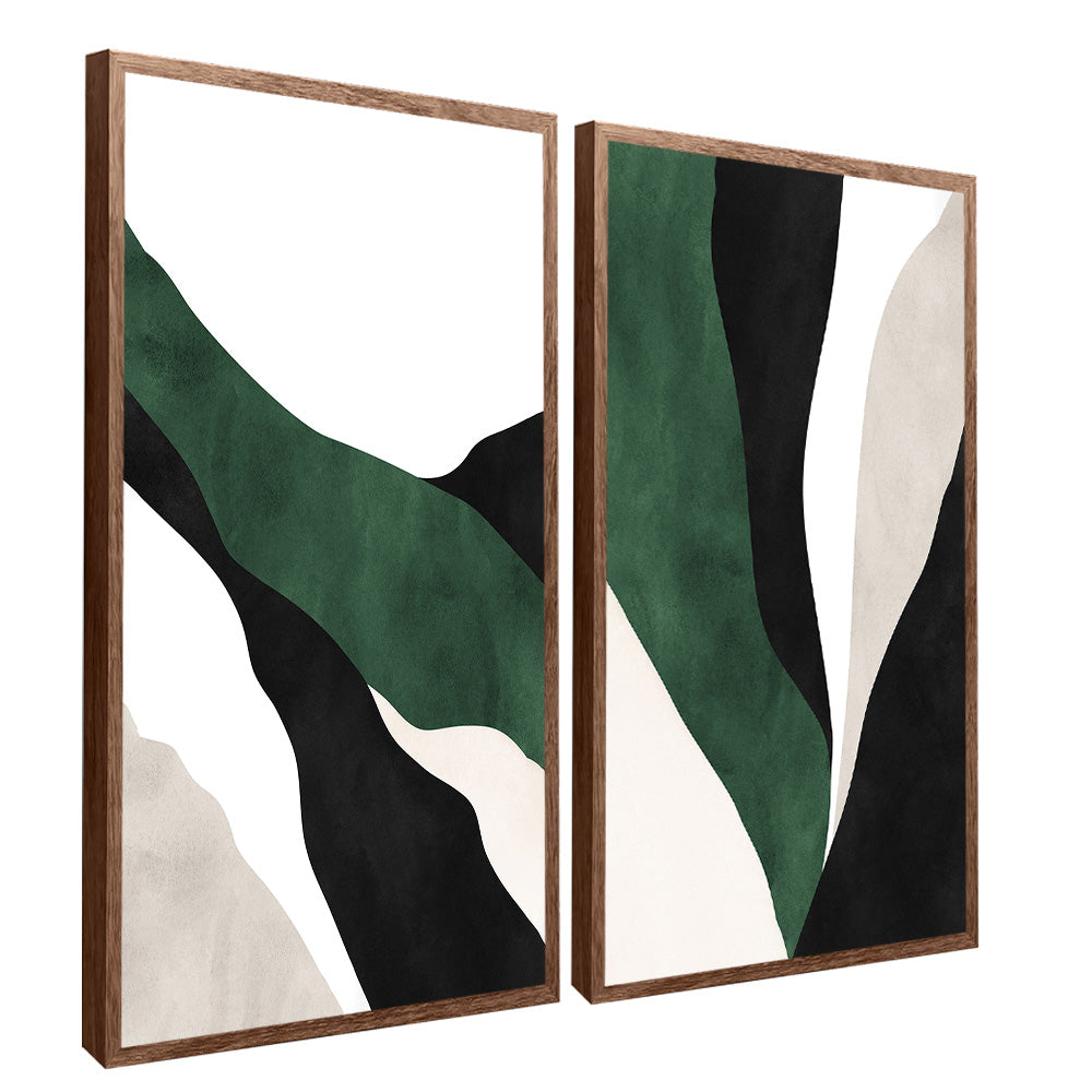 Abstract Stripes Panel Duo V2344 Canvas