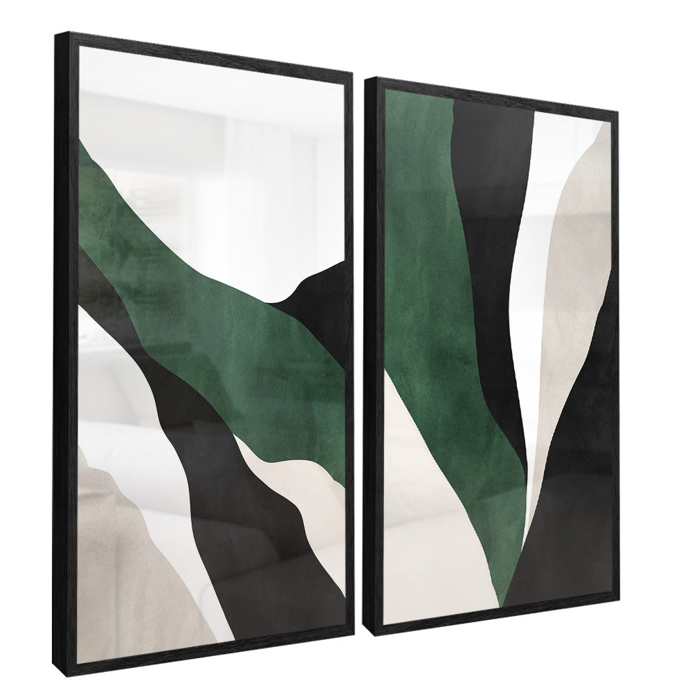 Abstract Stripes Panel Duo V2344 Canvas