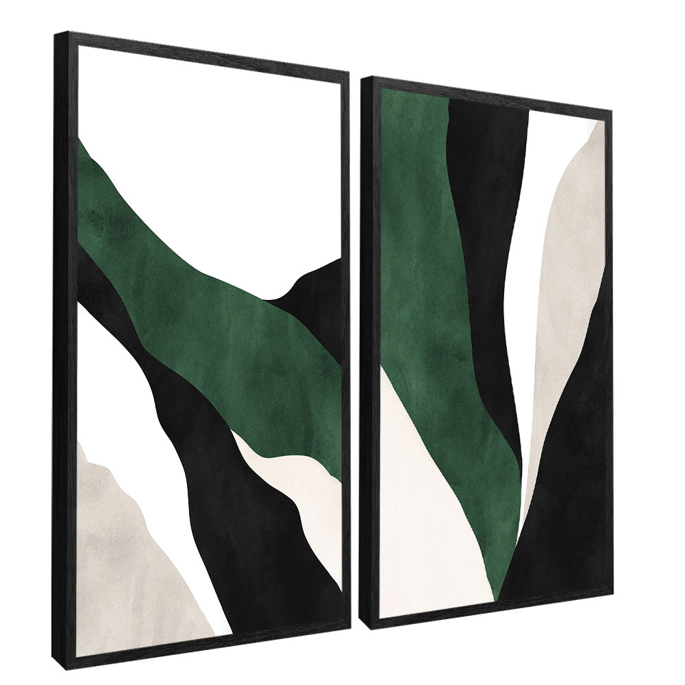 Abstract Stripes Panel Duo V2344 Canvas
