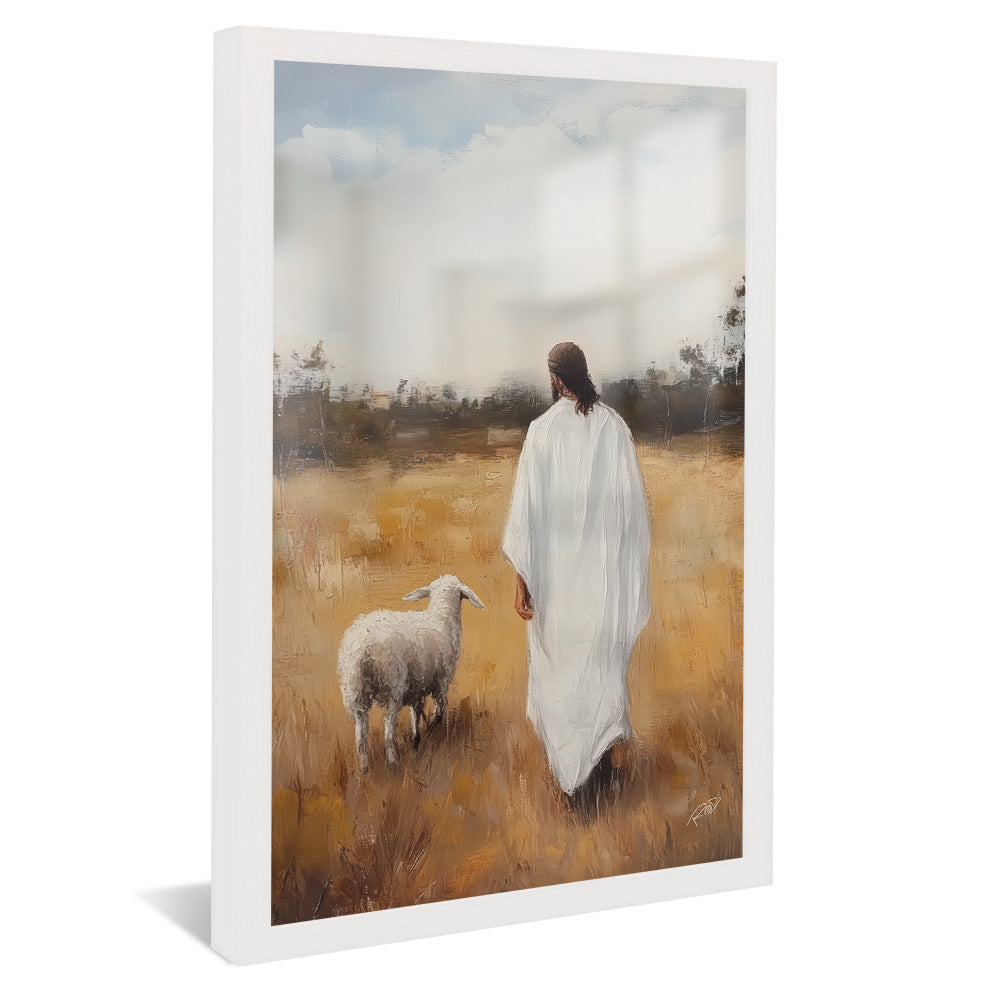 Jesus and the Lamb V2188 Canvas