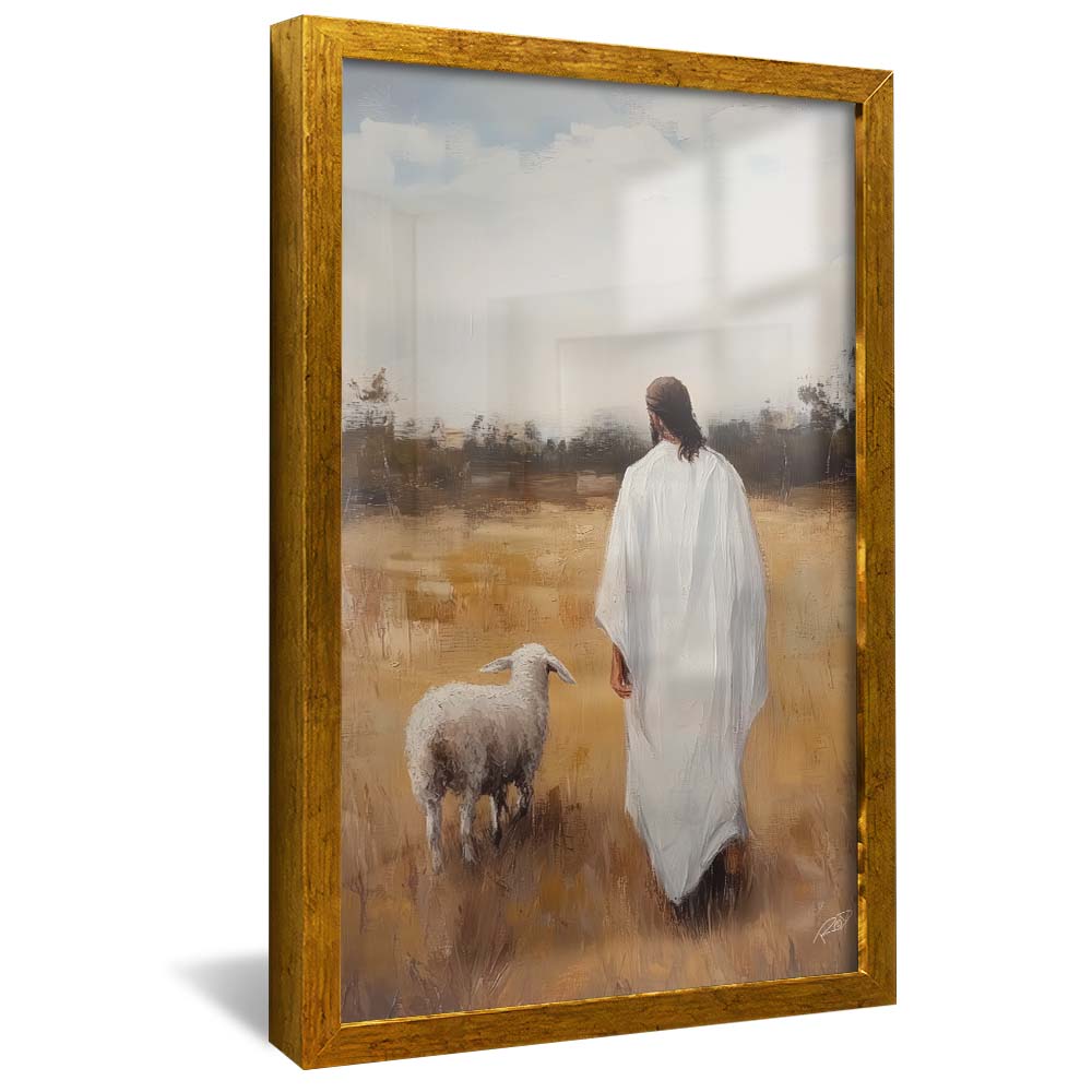 Jesus and the Lamb V2188 Canvas