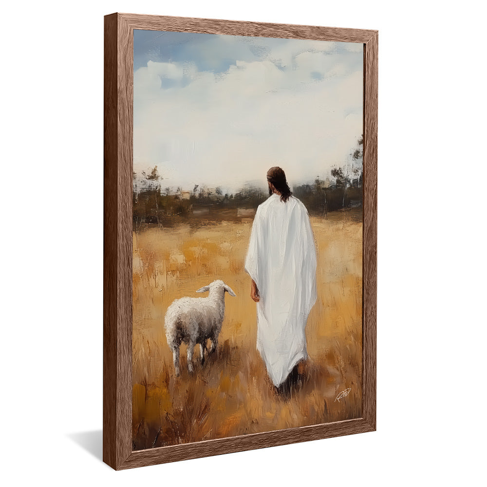 Jesus and the Lamb V2188 Canvas