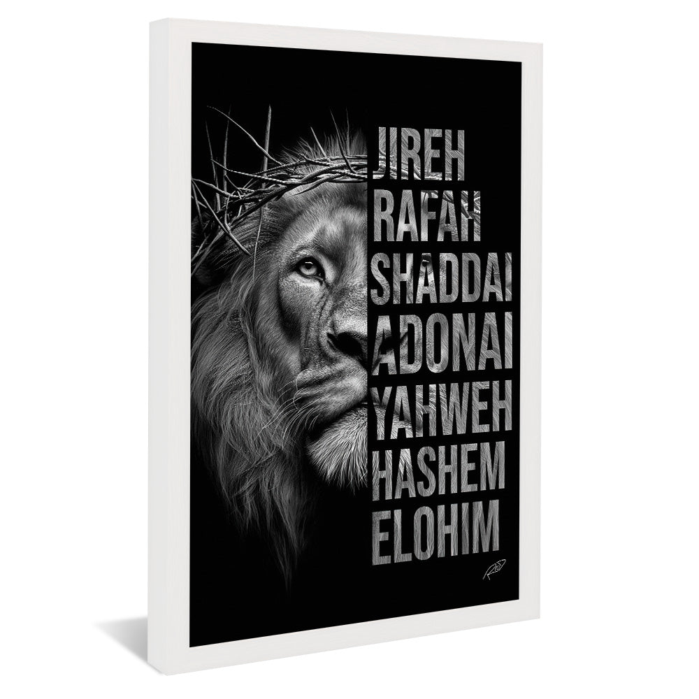 Decorative Canvas Lion with a Crown of Thorns V2168