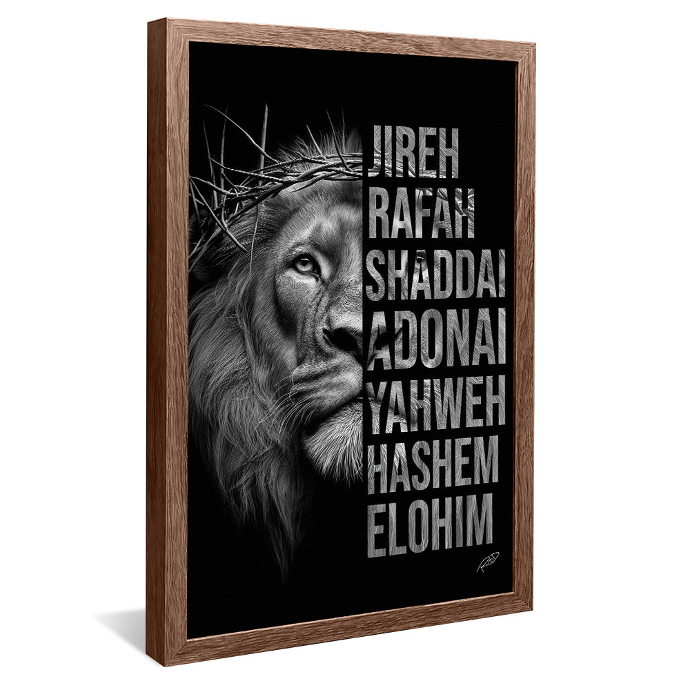 Decorative Canvas Lion with a Crown of Thorns V2168