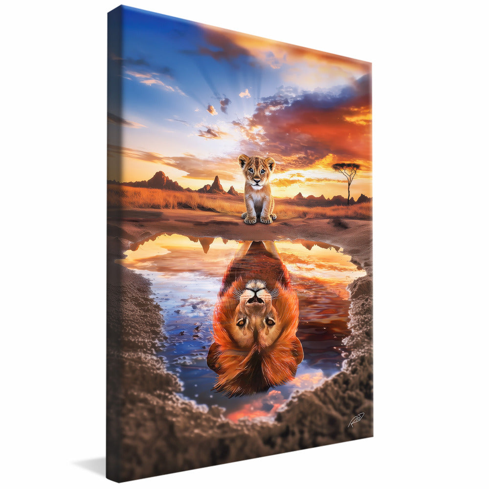 Lion Reflection V2247 Canvas