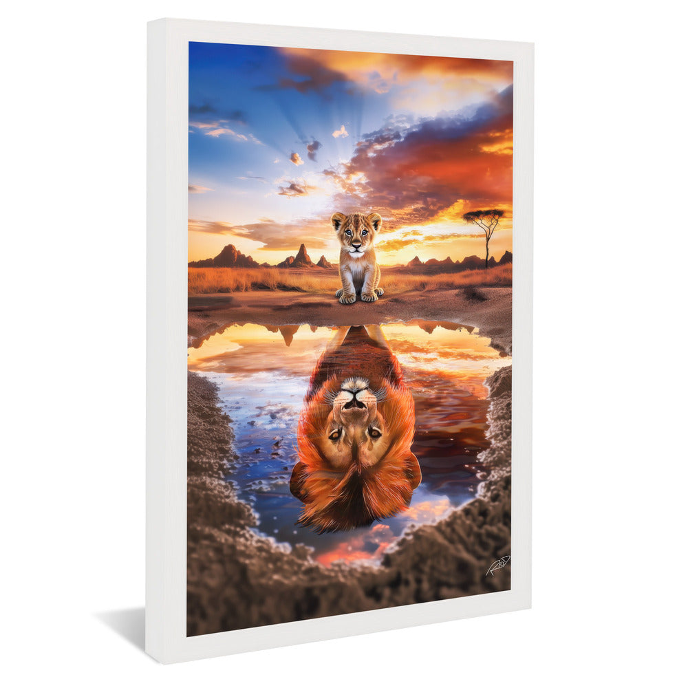 Lion Reflection V2247 Canvas