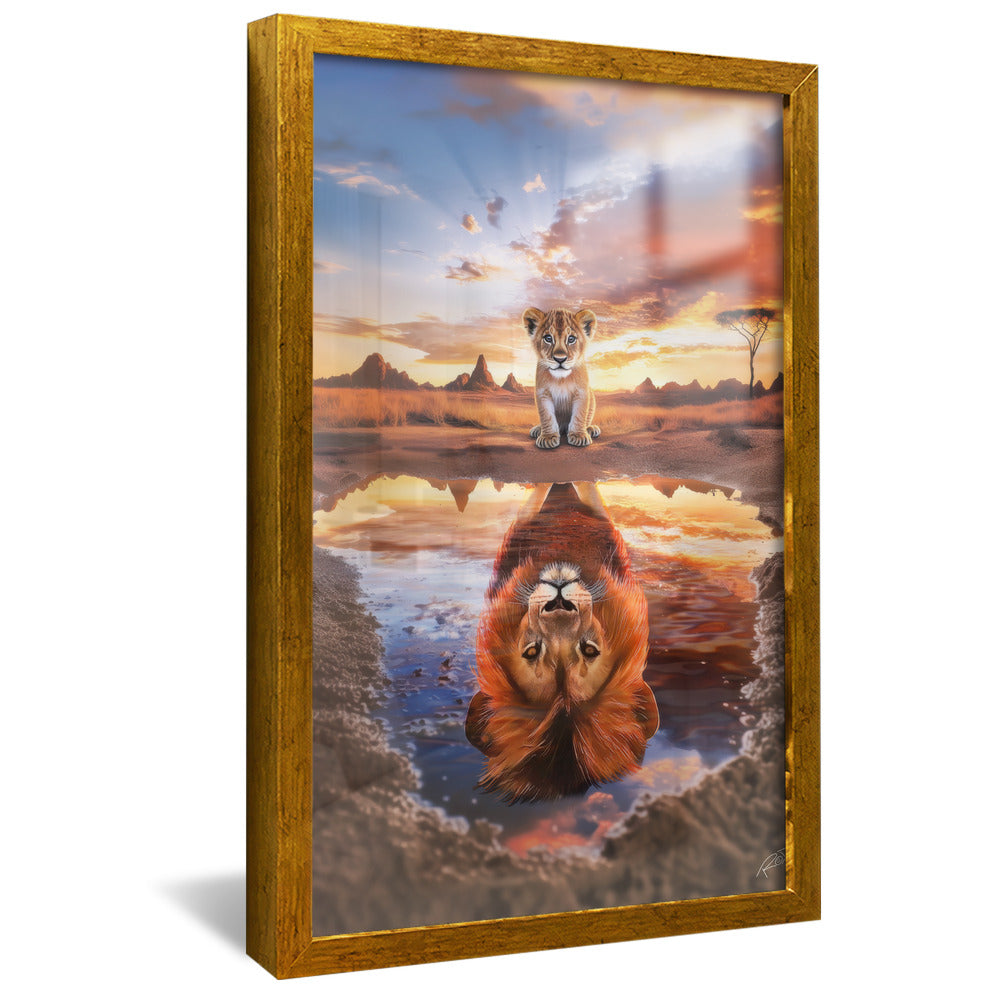 Lion Reflection V2247 Canvas