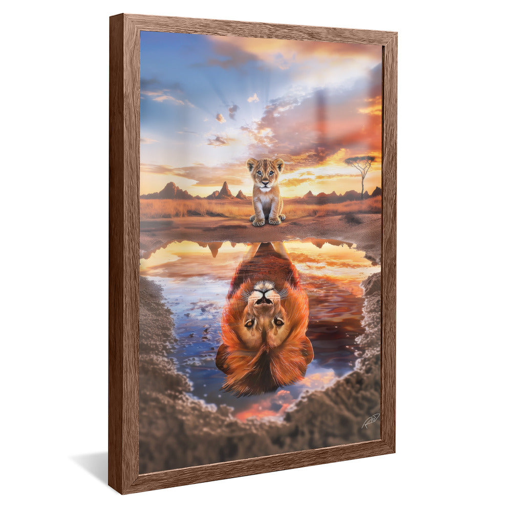 Lion Reflection V2247 Canvas