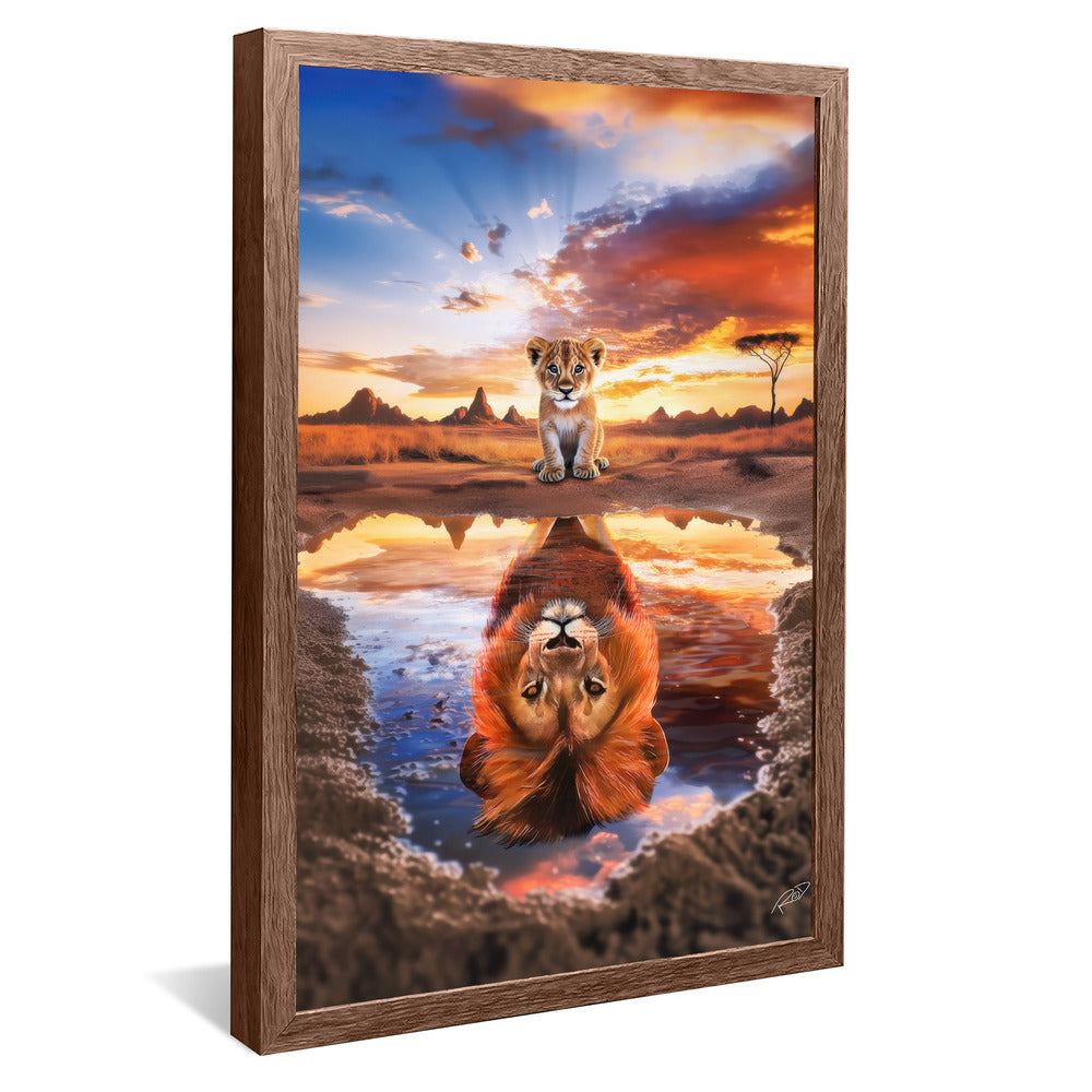 Lion Reflection V2247 Canvas