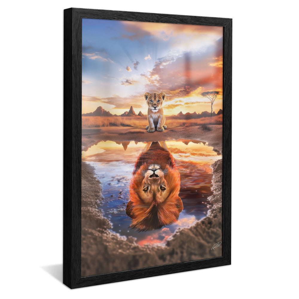 Lion Reflection V2247 Canvas