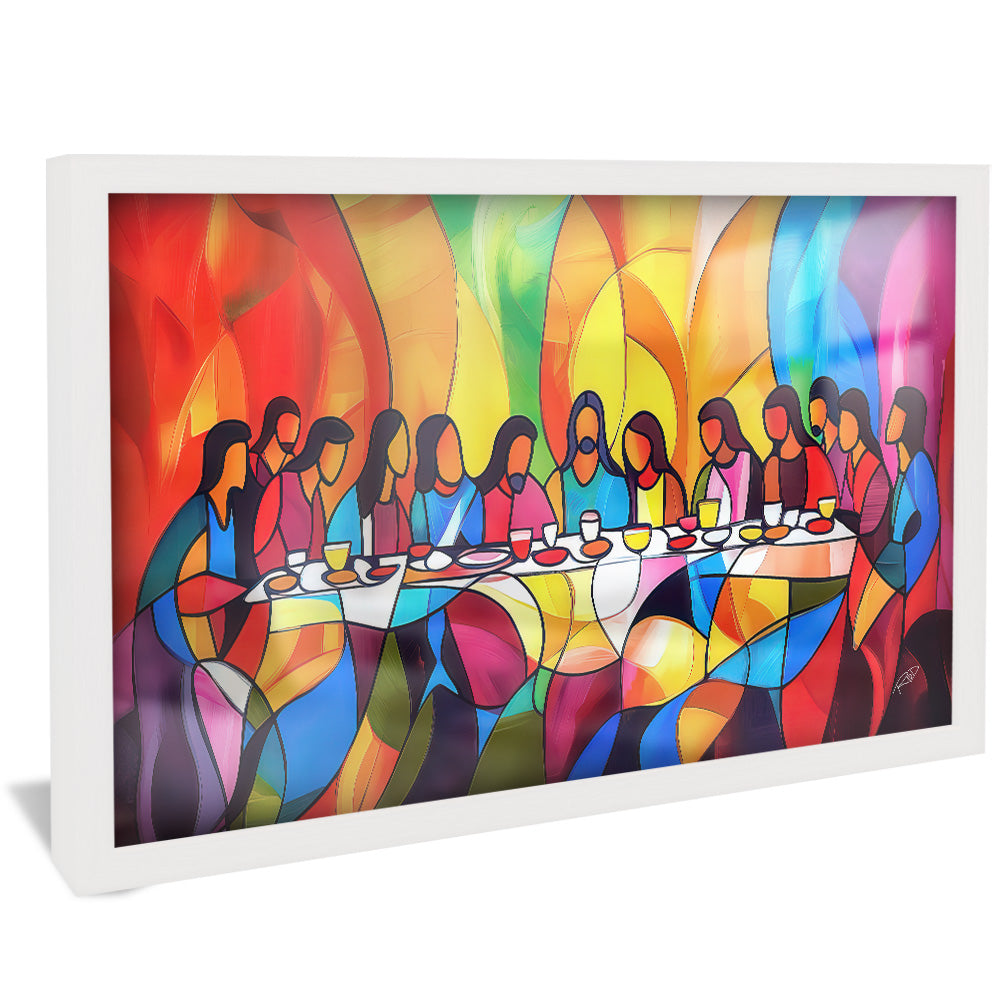 Decorative Canvas Abstract Last Supper V2166