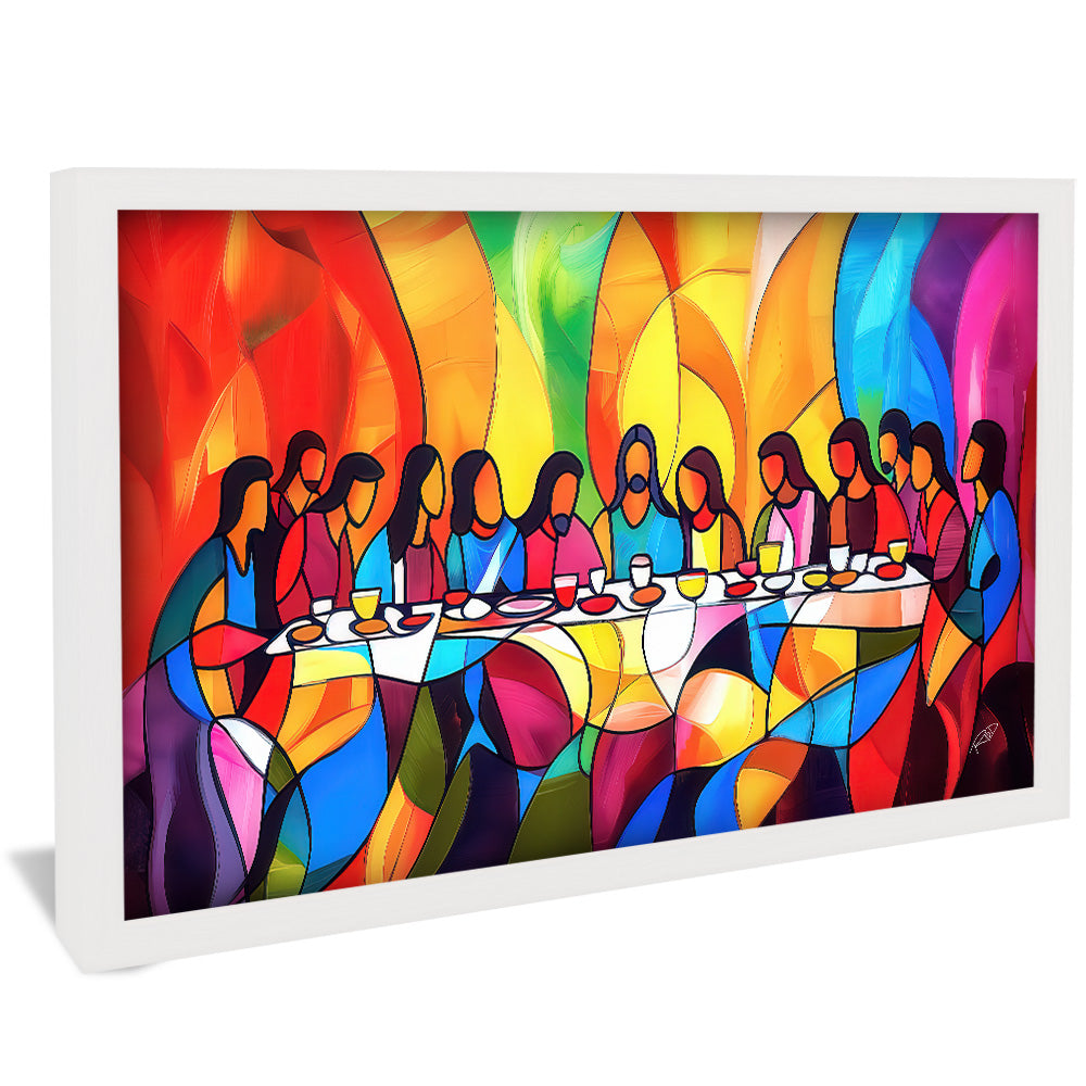 Decorative Canvas Abstract Last Supper V2166