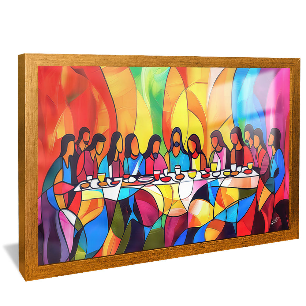 Decorative Canvas Abstract Last Supper V2166