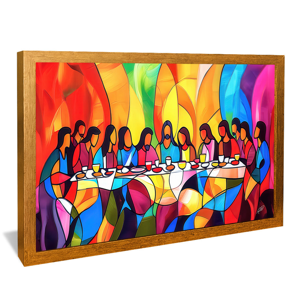 Decorative Canvas Abstract Last Supper V2166