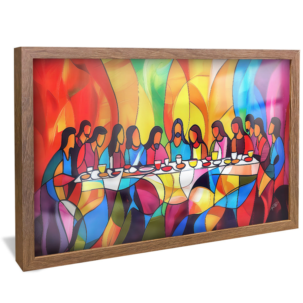 Decorative Canvas Abstract Last Supper V2166