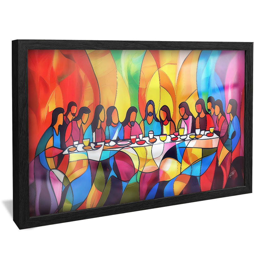 Decorative Canvas Abstract Last Supper V2166