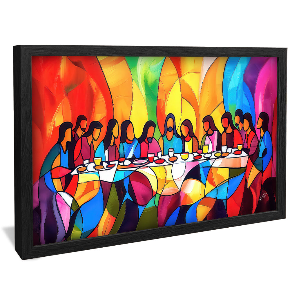 Decorative Canvas Abstract Last Supper V2166