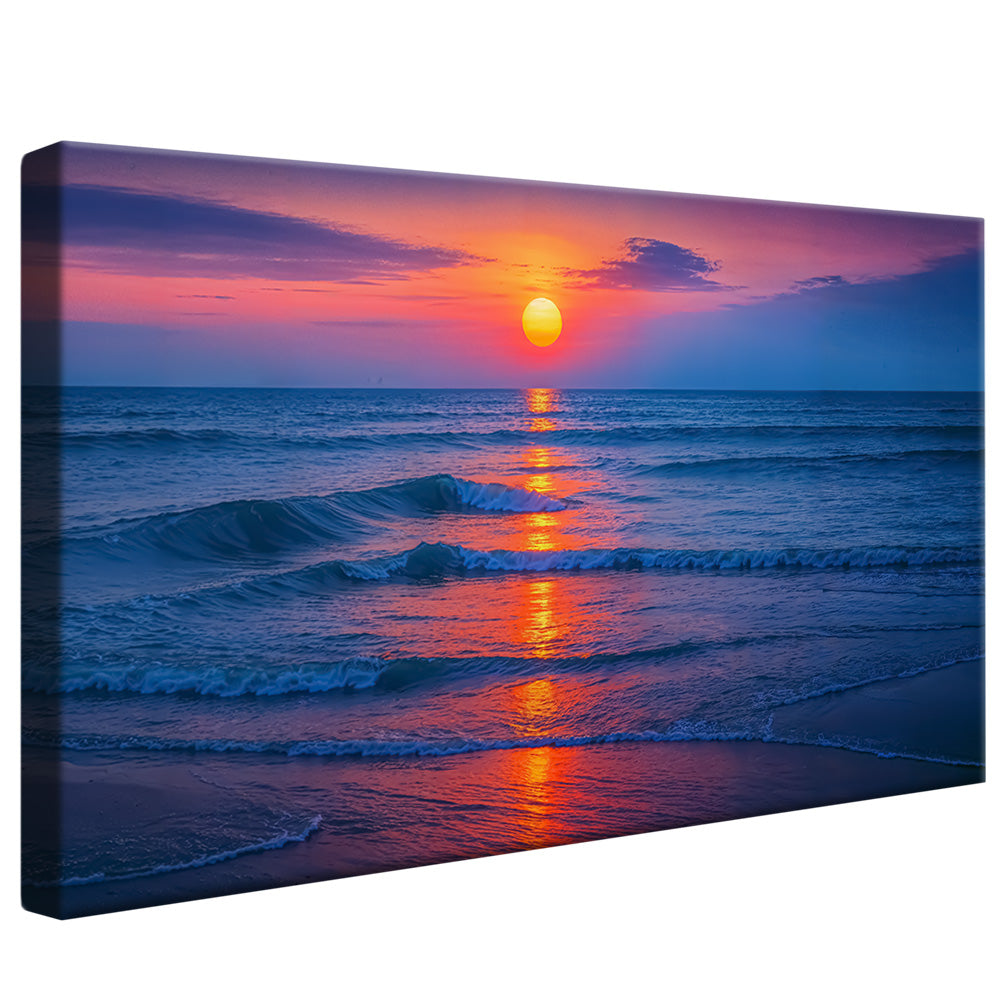 Sun Setting Ocean V2458 Canvas