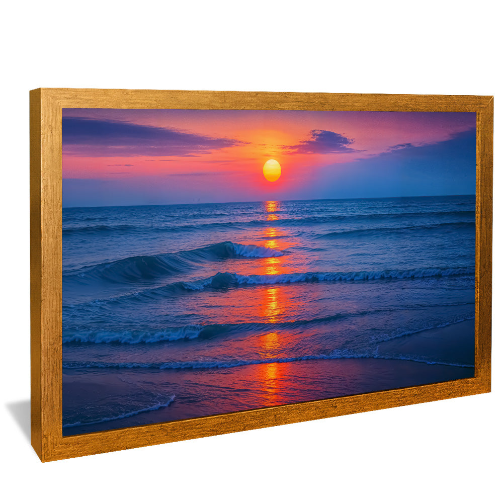 Sun Setting Ocean V2458 Canvas