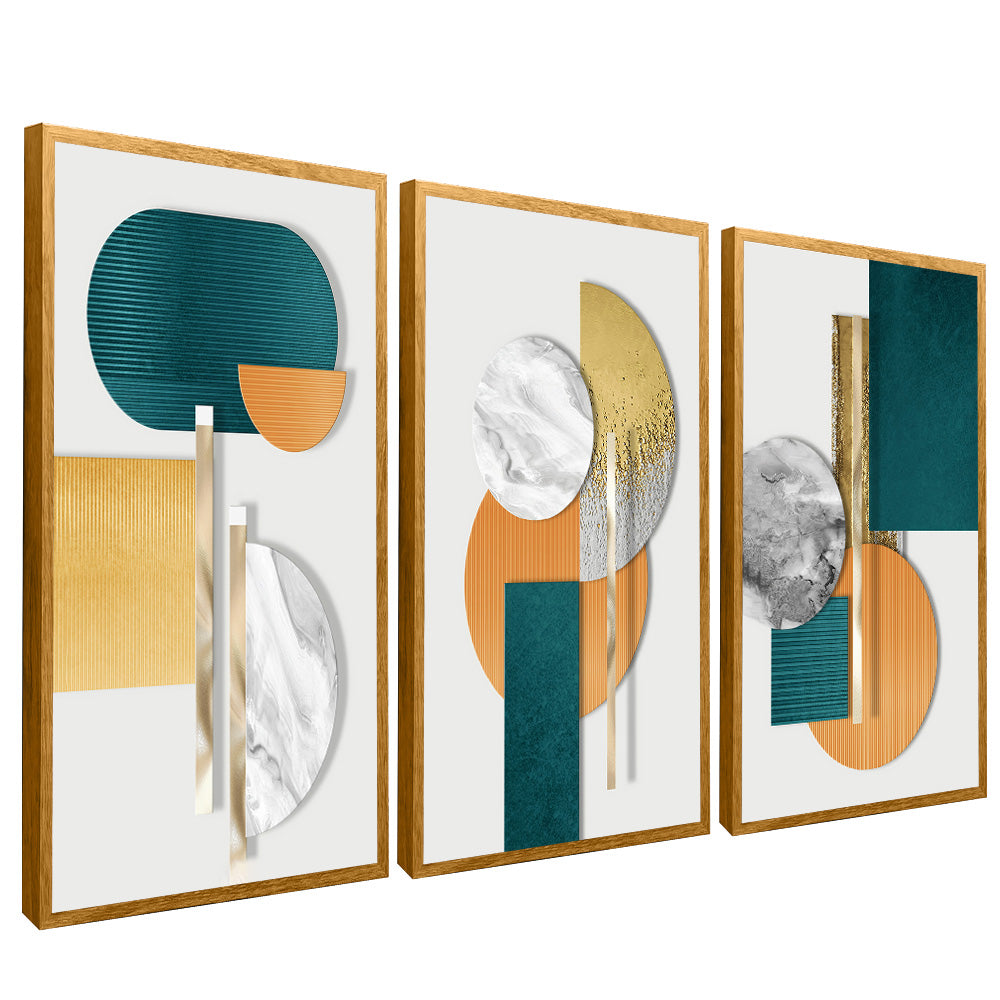 Minimalist Green Trio V2351 Canvas